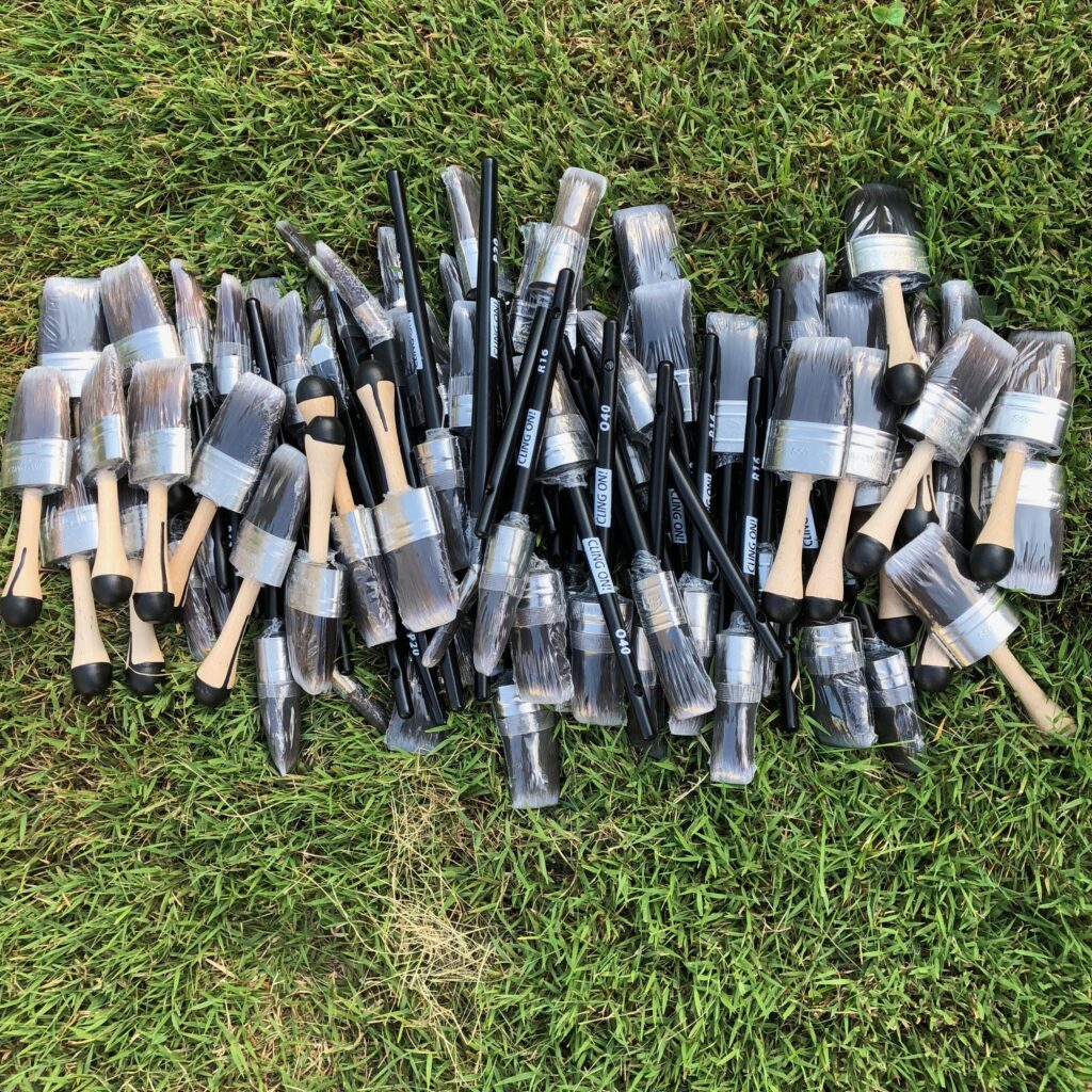 cling on paint brushes